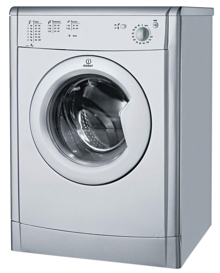 Indesit IDV75S 7KG Vented Tumble Dryer - Silver