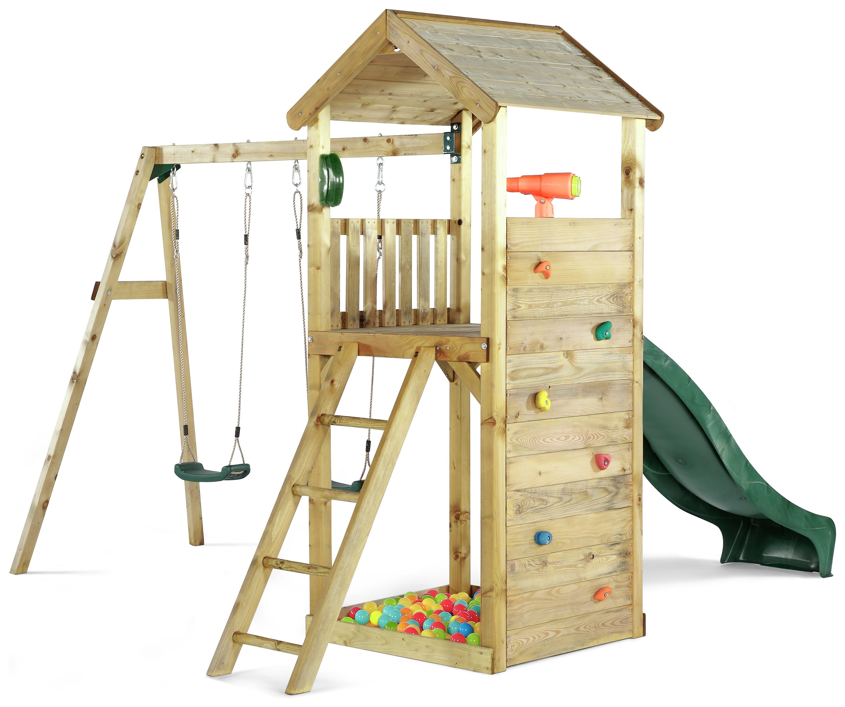 Plum Lookout Tower Wooden Climbing Frame with Swings & Slide Review