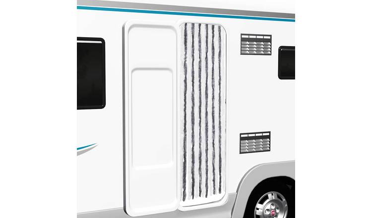 Walplus Chenille Insect Door Curtain - Grey and White - 56 x 200 cm