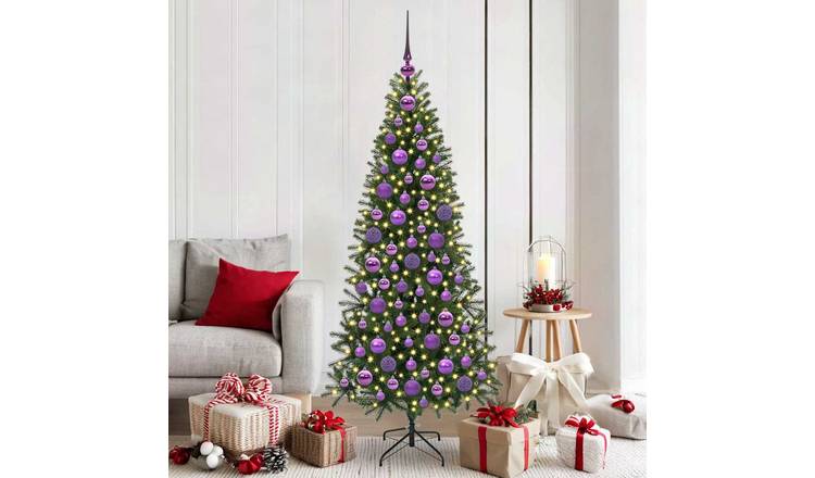 Walplus Christmas Bauble Set with 300 LEDs Lilac - Lilac - 6 x 6 x 27 cm