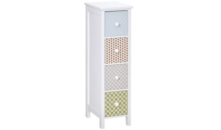 HOMCOM 4 Drawer Storage Organizer - Multi Colored