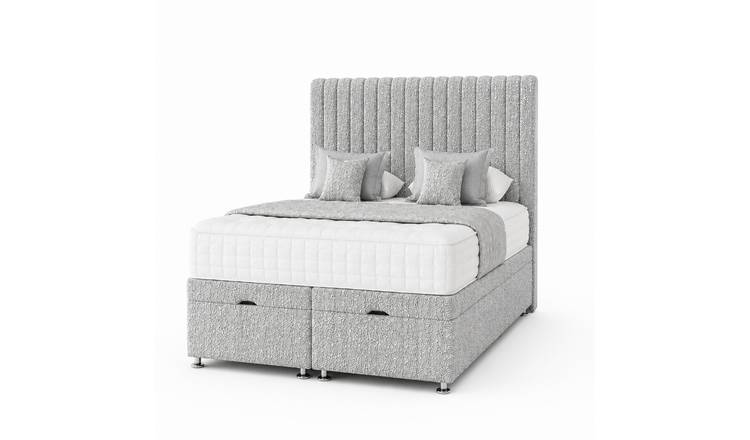 Comfy Deluxe Apollo 4ft6 Double  End Lift Ottoman Bed Set -  Silver