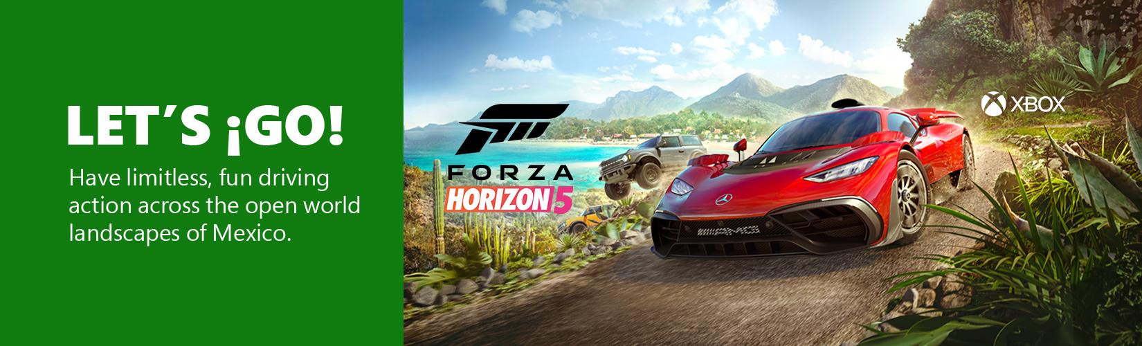 Forza Horizon 5. Let's Go! Have limitless, fun driving action across the open world landscapes of Mexico.