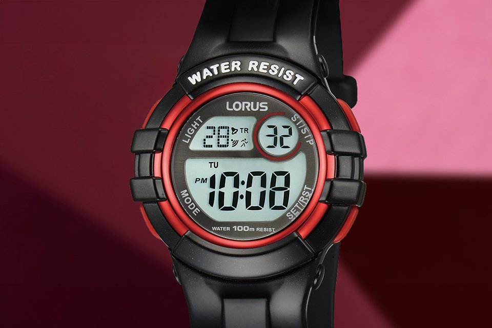 A Lorus kid's watch in black colour.