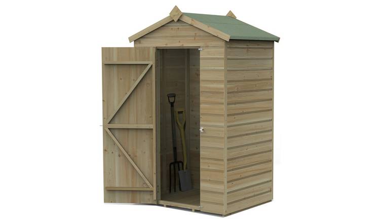 Forest Beckwood Shiplap Windowless Apex Shed - 4 x 3ft