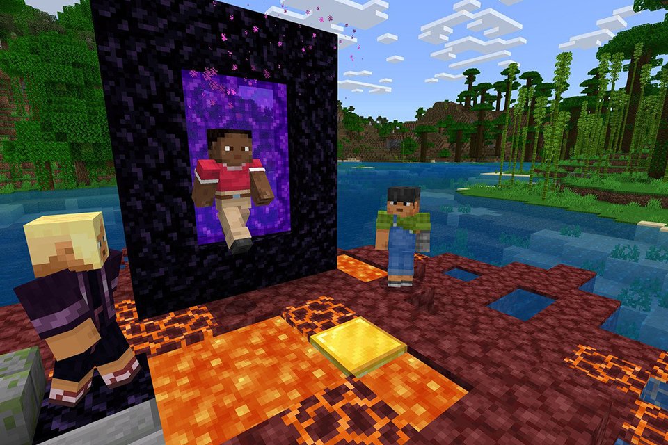 A screengrab from Minecraft PS5 Game.
