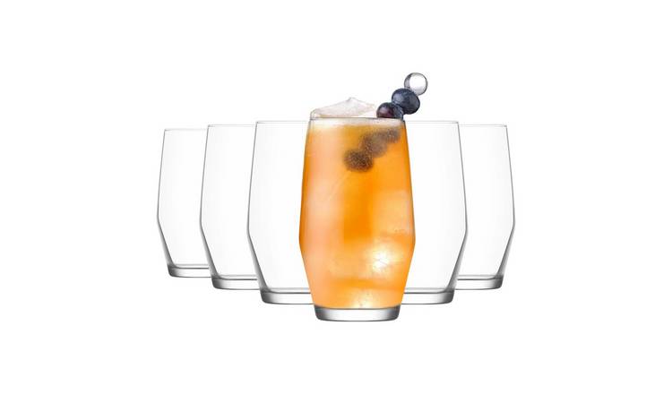 LAV Ella Highball Glasses - 495ml - Clear - Pack of 6
