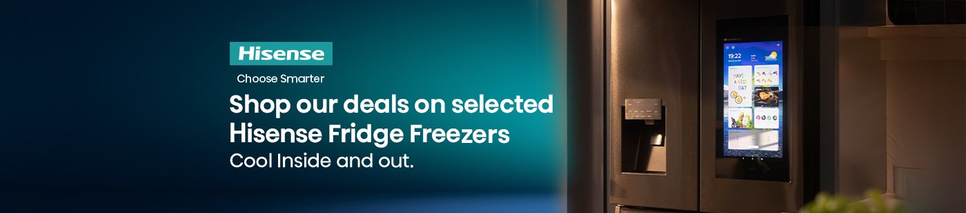 Hisense. Choose smarter. Shop our deals on selected Hisense fridge freezers cool inside and out.