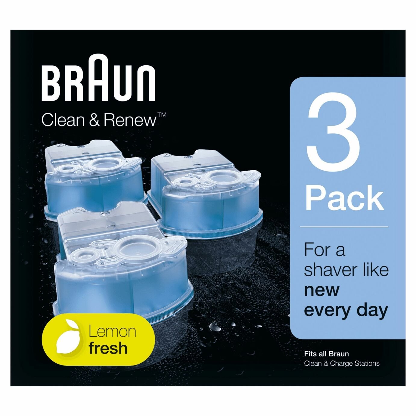 Braun Clean and Renew Cartridges Lemonfresh Formula - 3 Pack