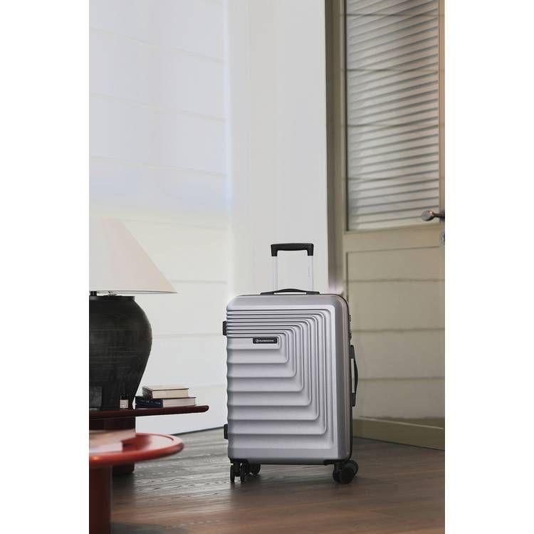 Featherstone 8 Wheel Hard Suitcase - Large, Silver 0