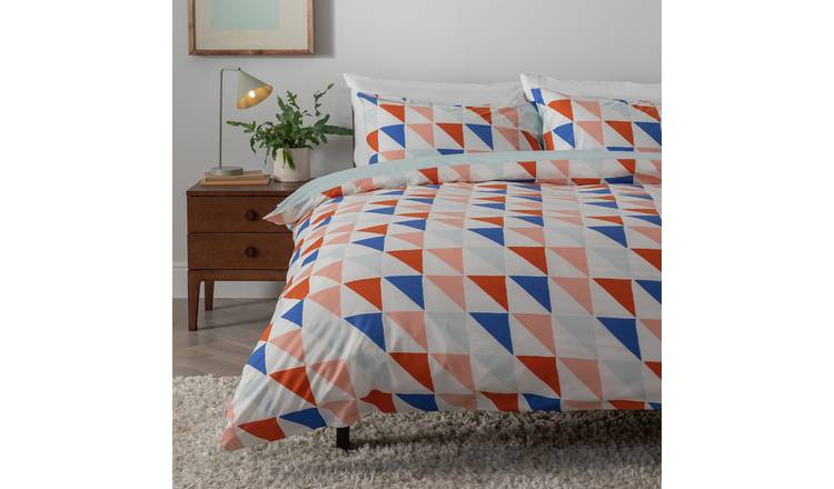 Habitat Multi Triangle Print Bedding Set - King Size