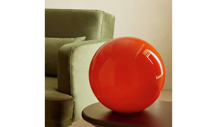 Habitat Caliban XL Globe Glass Lamp - Orange