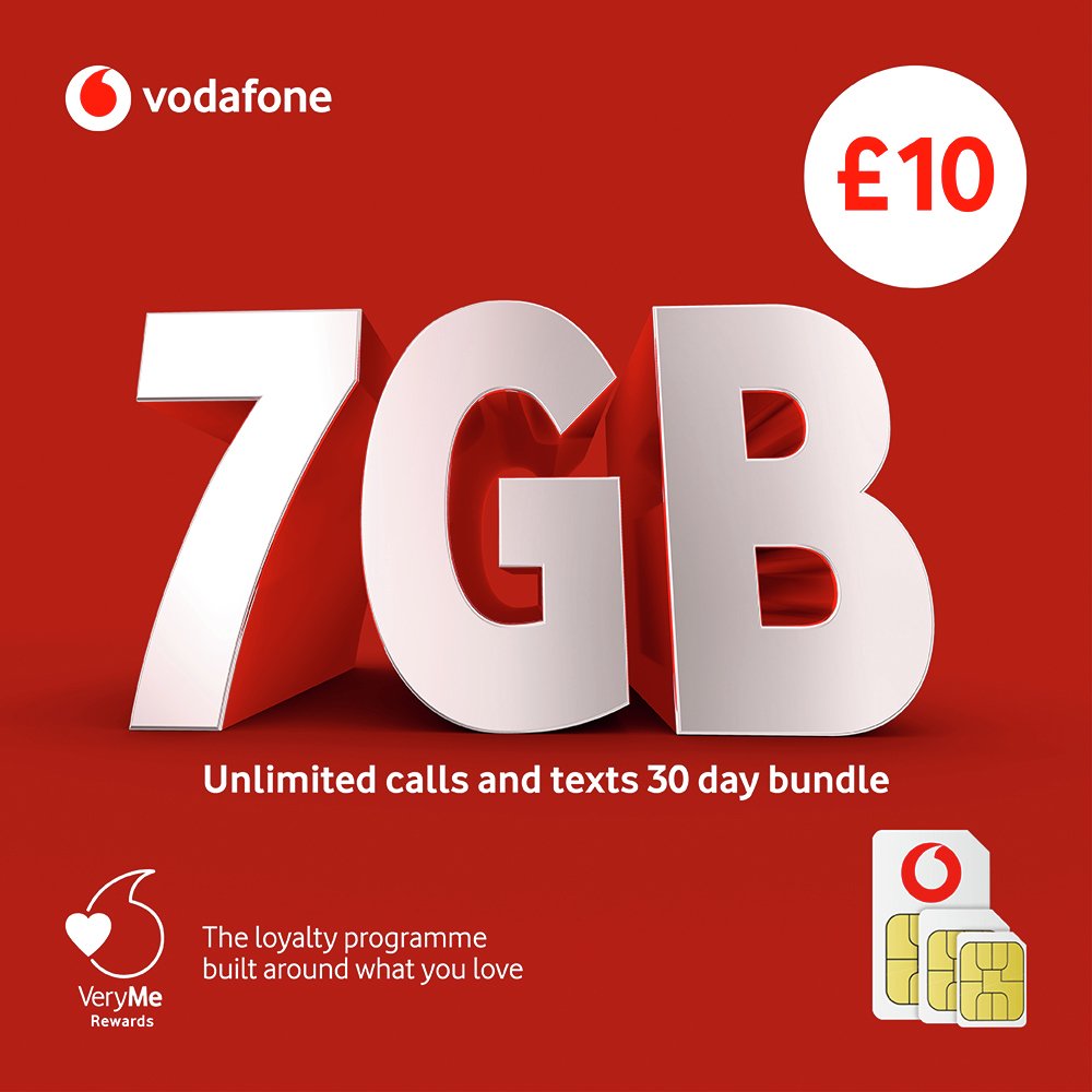 Vodafone Pay As You Go Big Value Bundle SIM Card