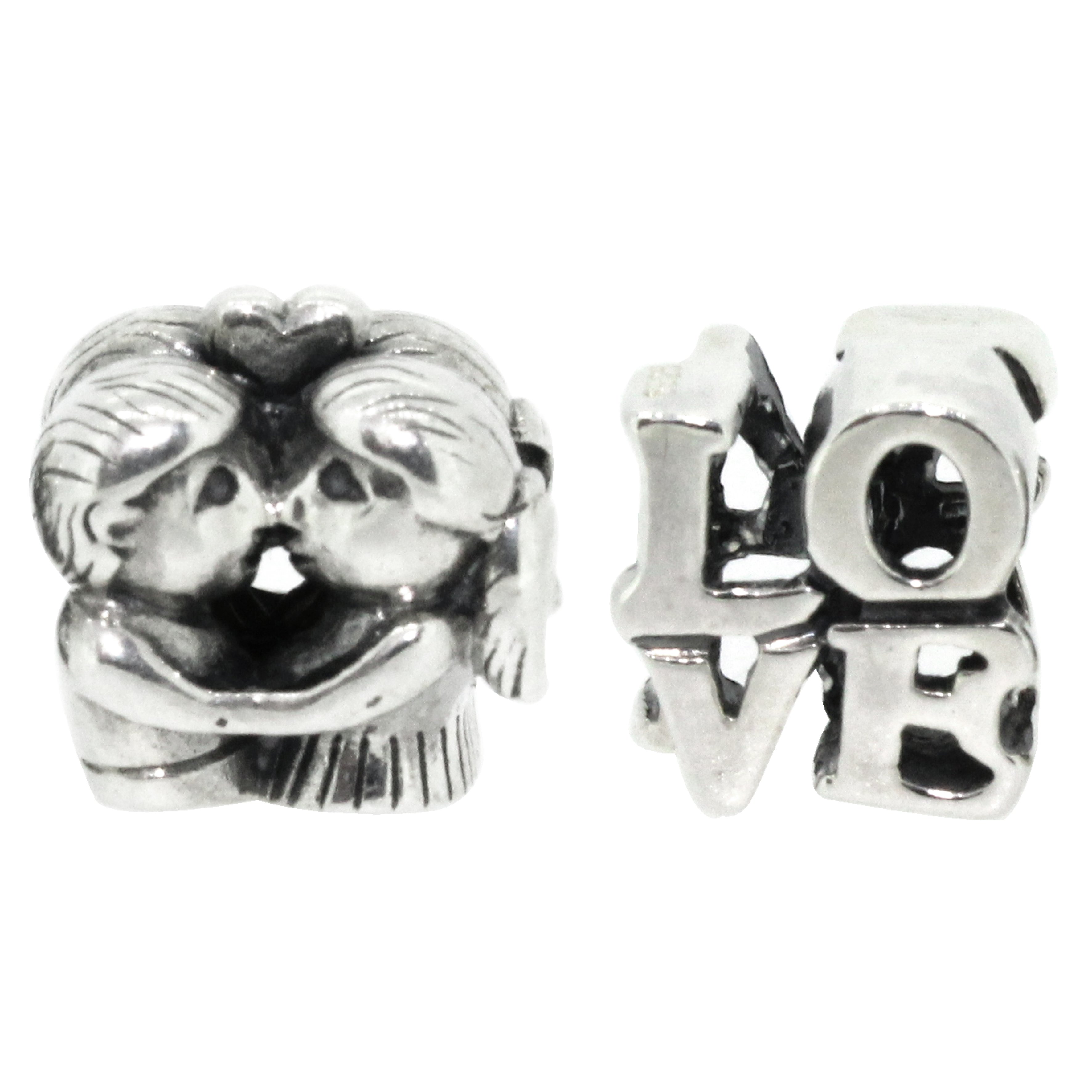 Link Up Sterling Silver Lovers Charms - Set of 2.