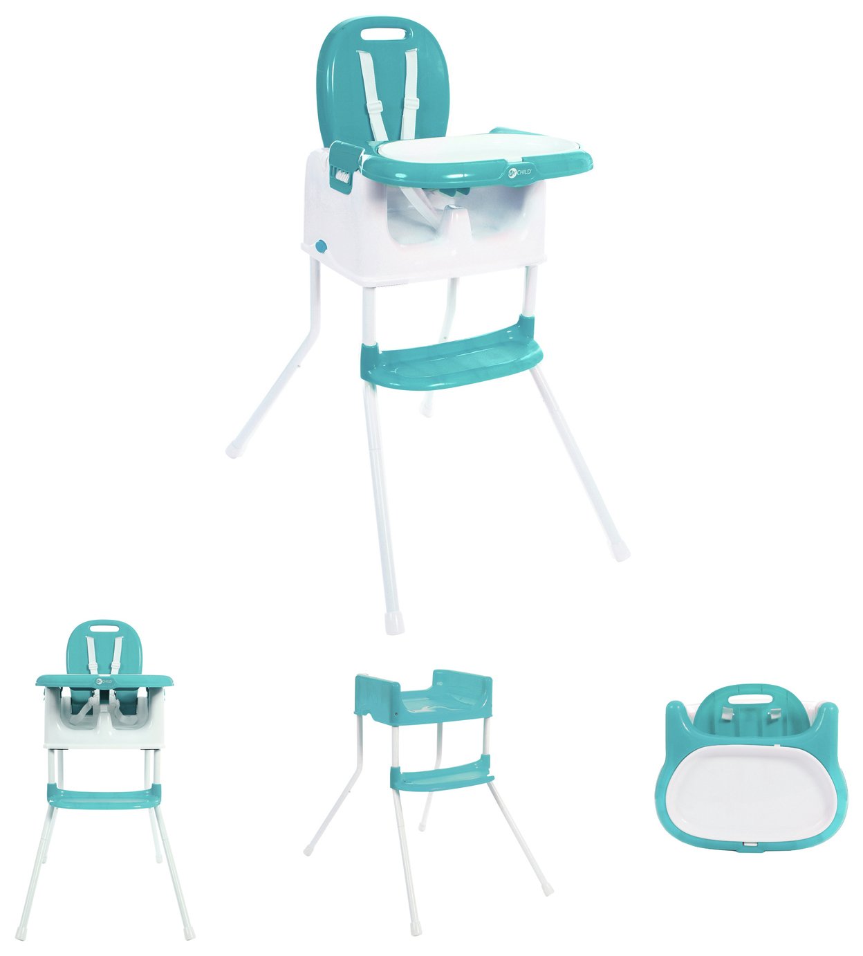 MyChild Graze 3 In 1 Multi Highchair - Aqua.