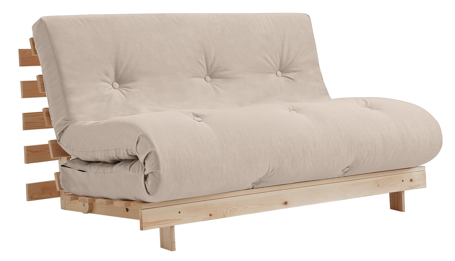 Argos Home Futon Deluxe Double Mattress - Natural