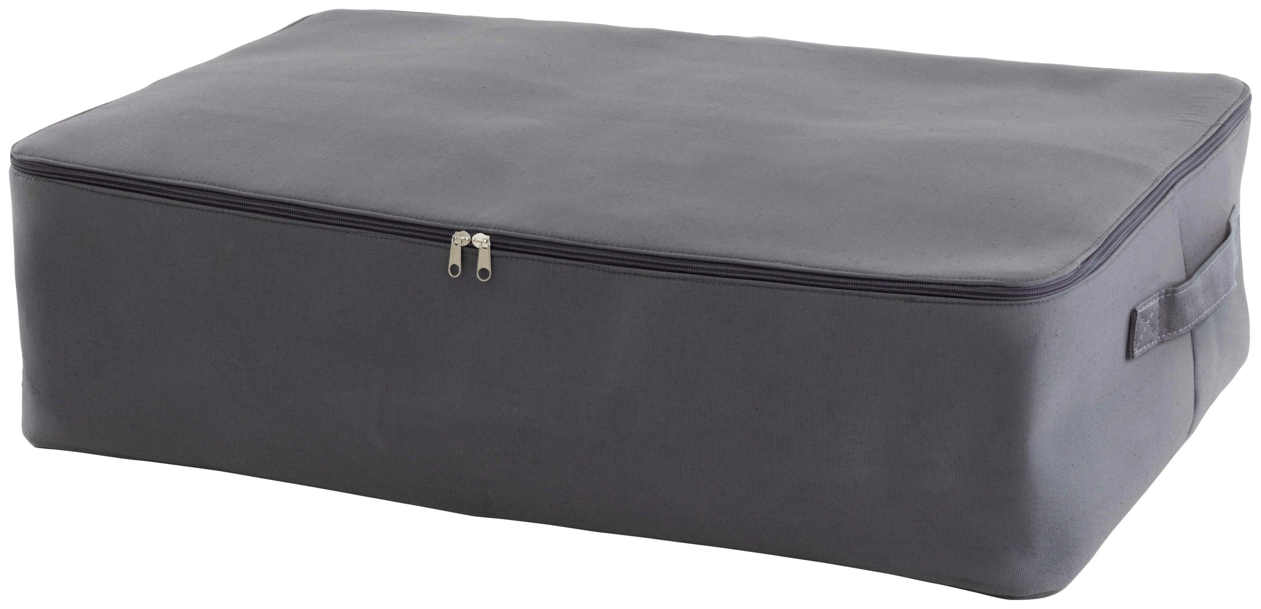 Habitat Jolie Canvas Polyester Underbed Storage Trunk- Grey