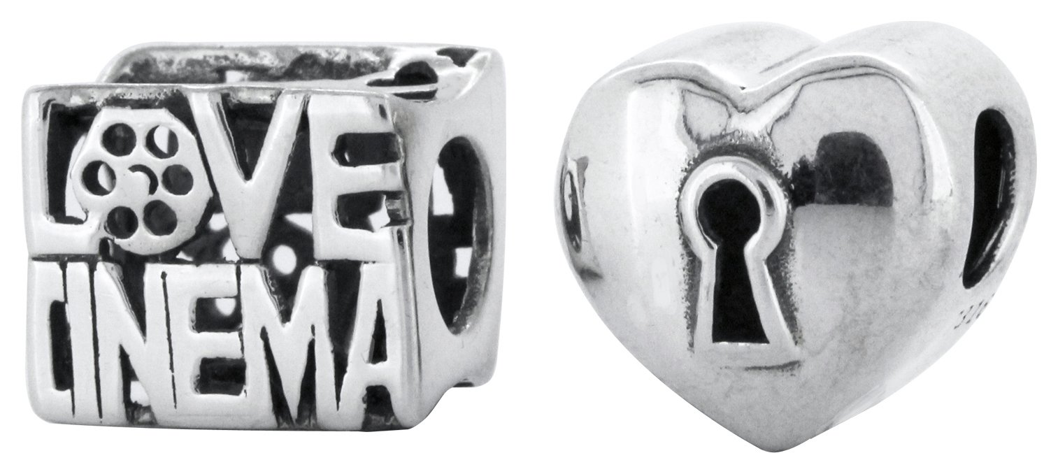 Link Up Sterling Silver Cinema Charms - Set of 2.