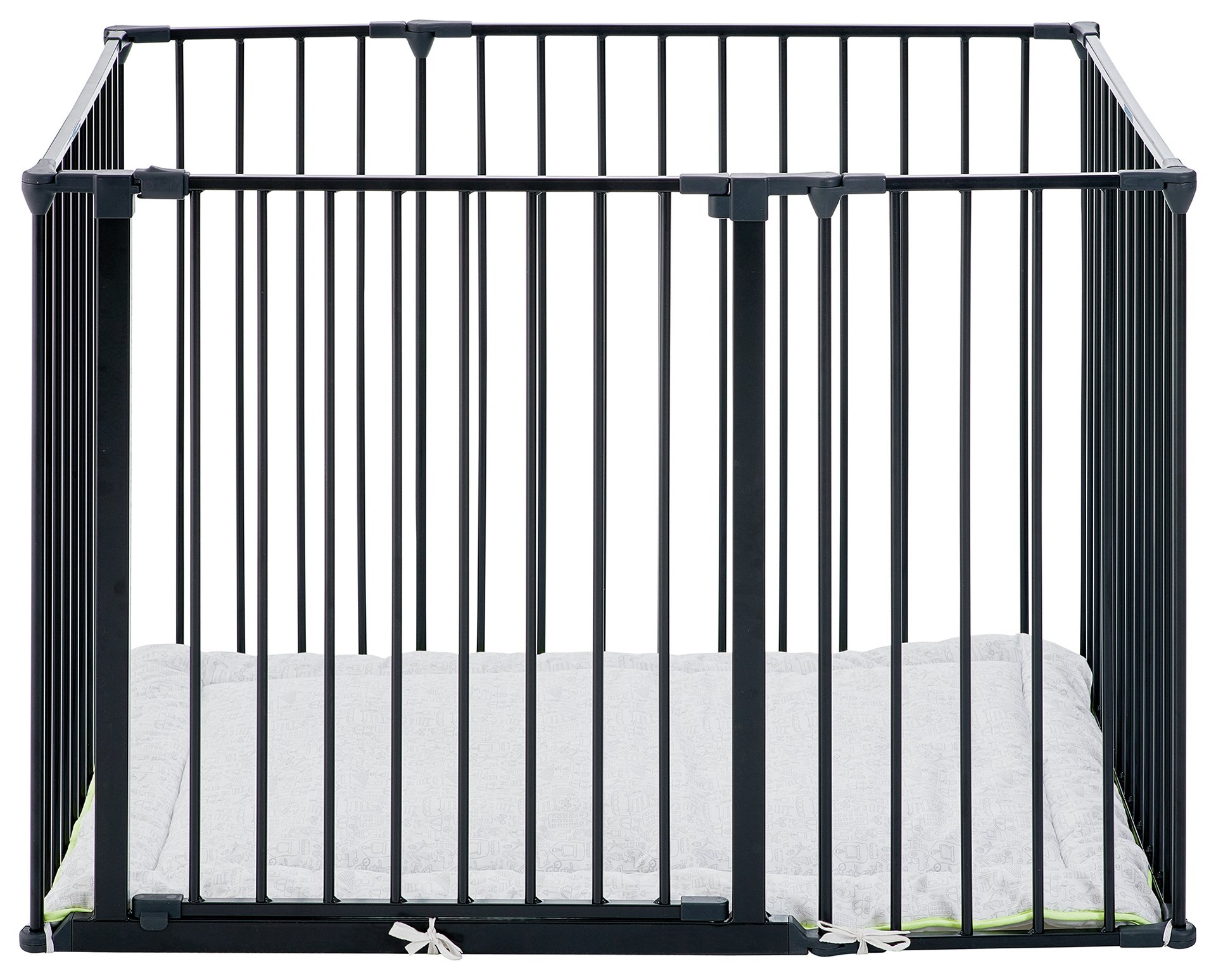 BabyDan Square Metal Playpen - Black