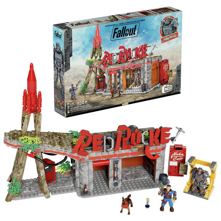 MEGA Fallout Red Rocket Building Toy Kit & 2 Action Figures 0