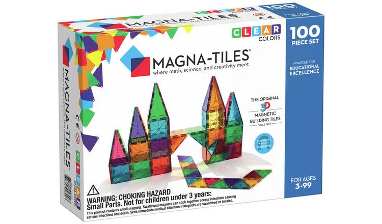 Buy Magna Tiles Clear 100 Pieces Set Magnetic Toy Construction toys Argos