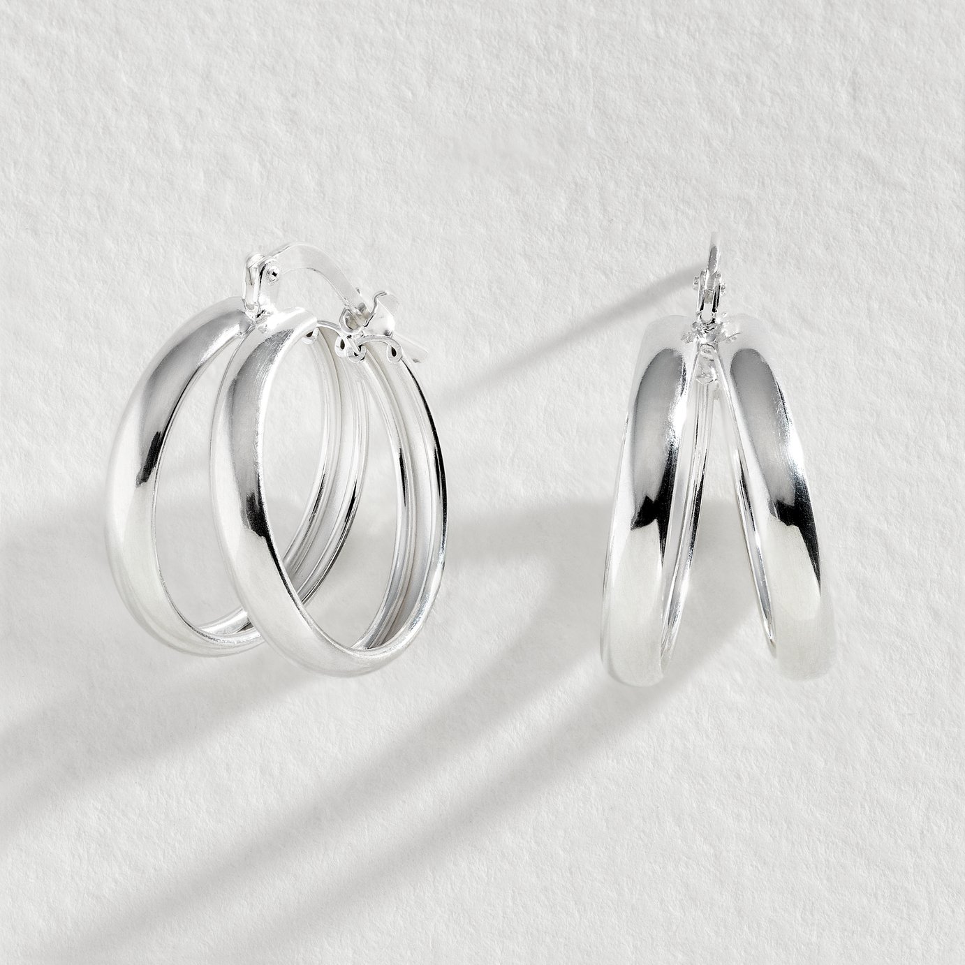 Revere Sterling Silver Double Tube Hoop Earrings