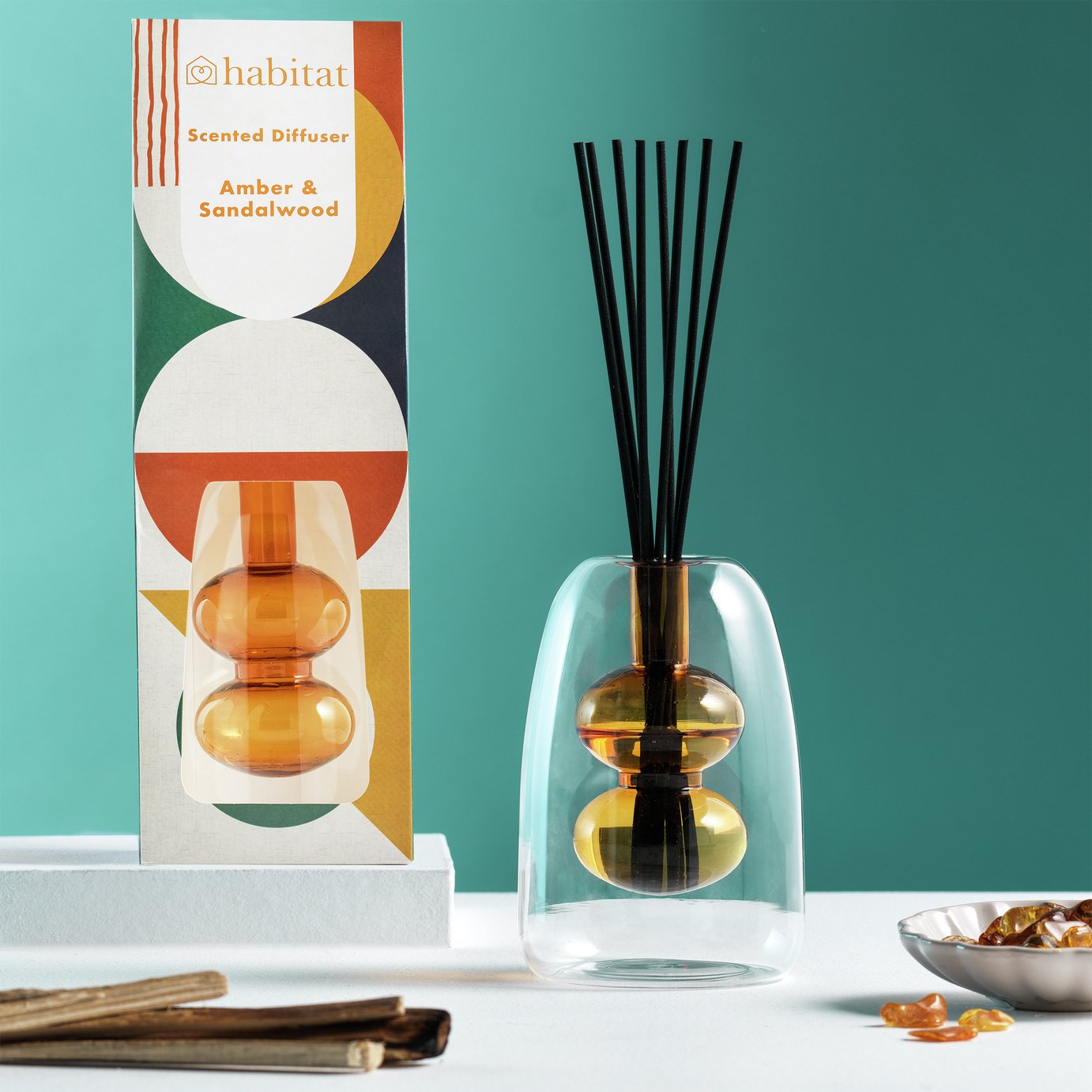 Habitat Scented Reed Diffuser - Amber & Sandalwood