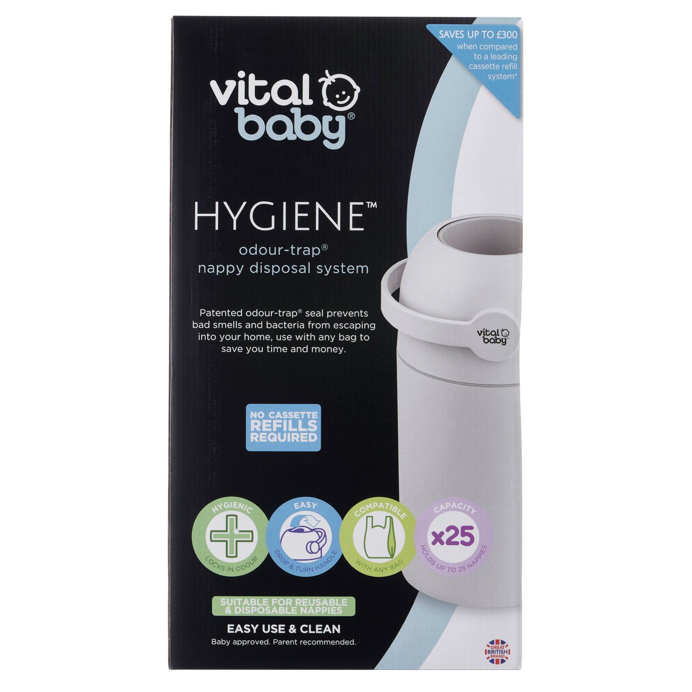 Vital Baby Hygiene Odour Trap Nappy Disposal System Reviews Updated