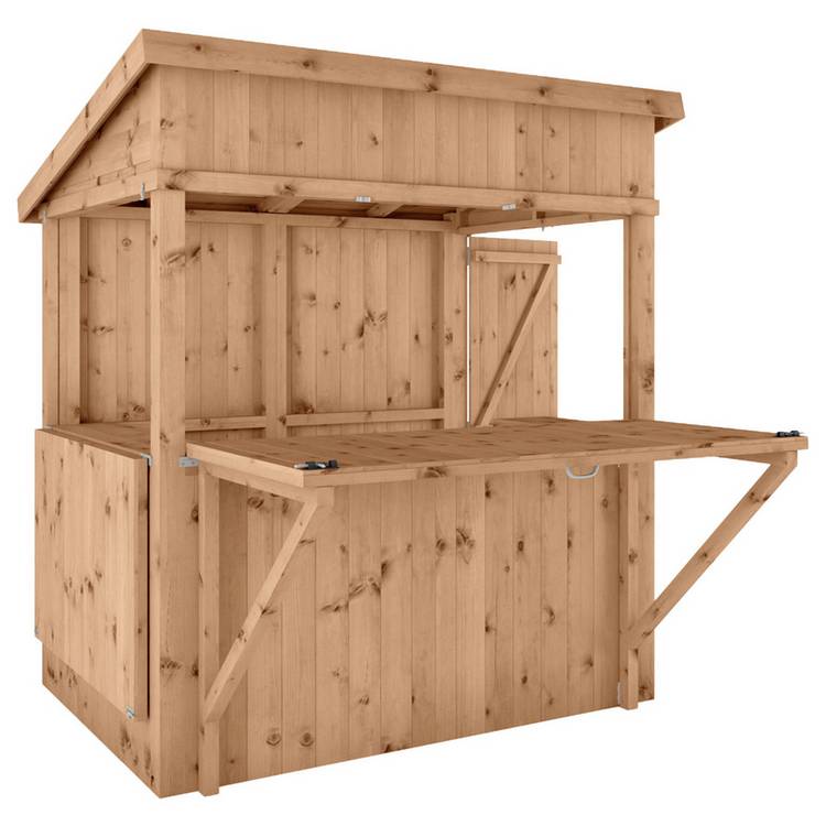 Mercia 6 x 4ft Garden Bar with Shutters 0