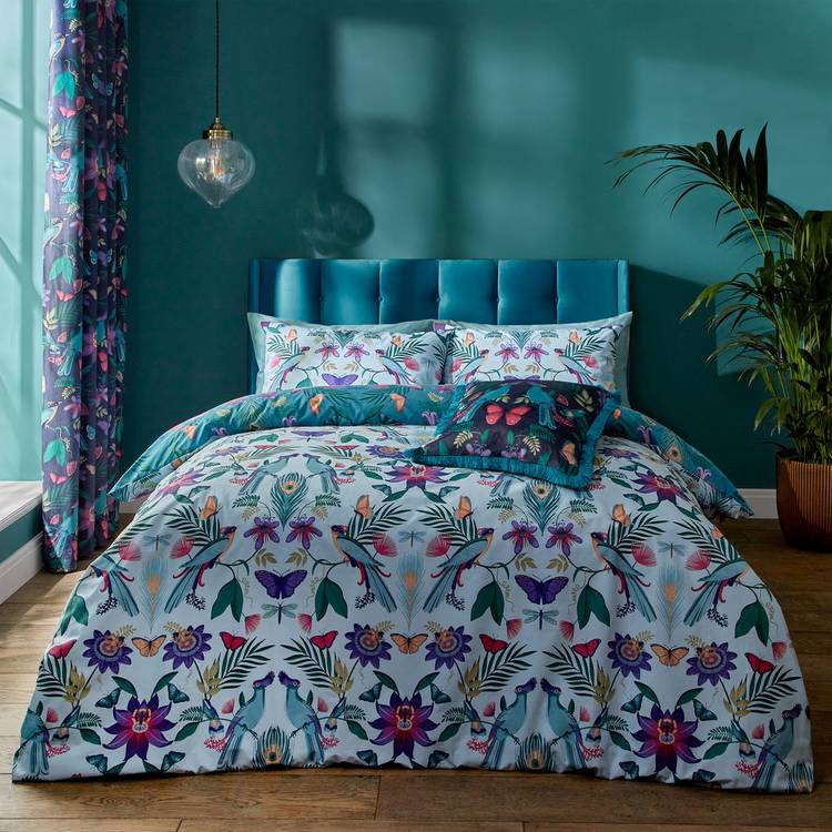 Catherine Lansfield Mya Tropical Birds Bedding Set-King size 0