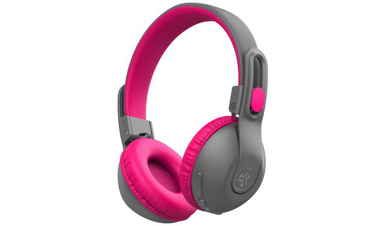 JLab JBuddies Studio 2 Kids Bluetooth Headphones - Grey/Pink