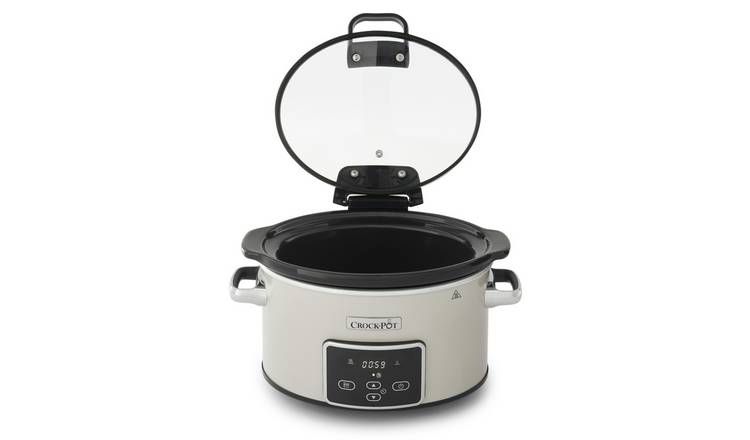 Crockpot 3.5L Digital Slow Cooker with Hinged Lid - Cream