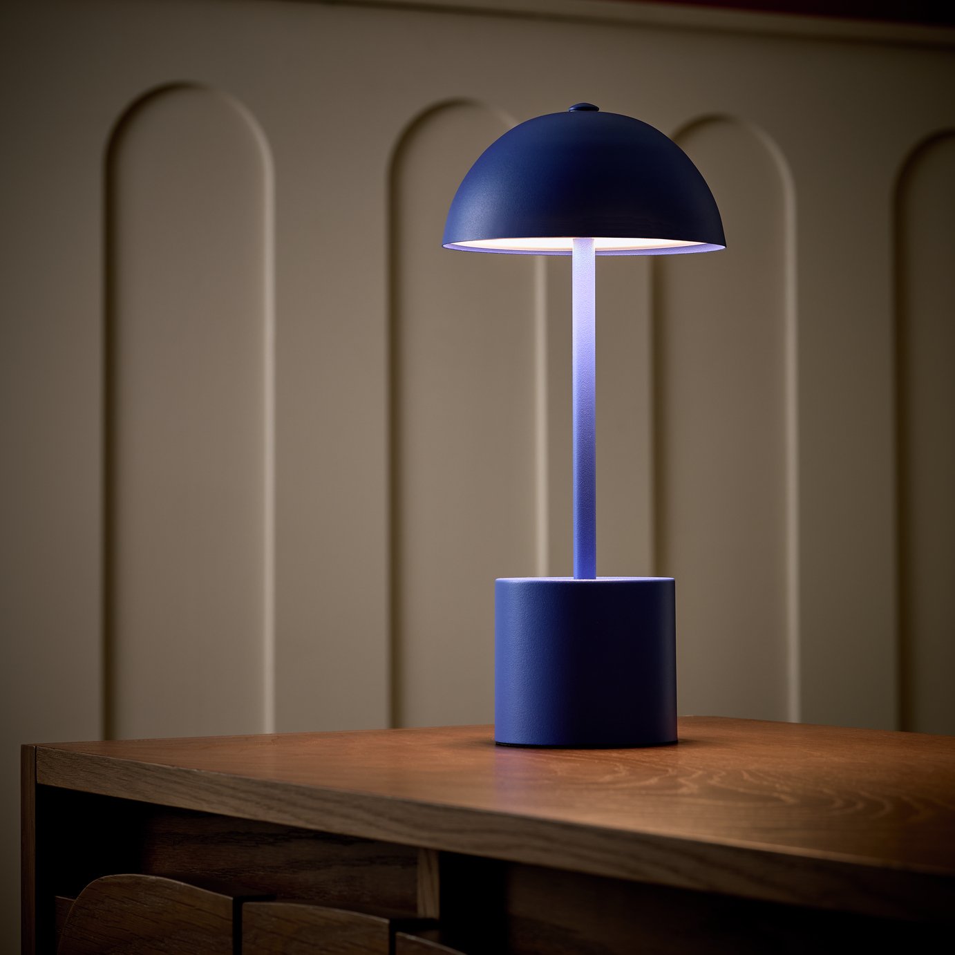Habitat Rechargeable Mushroom LED Table Lamp - Blue