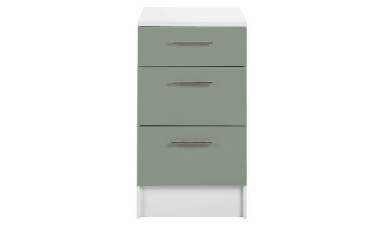 Argos Home Athina 500mm Fitted Kitchen 3 Drawer Unit - Green