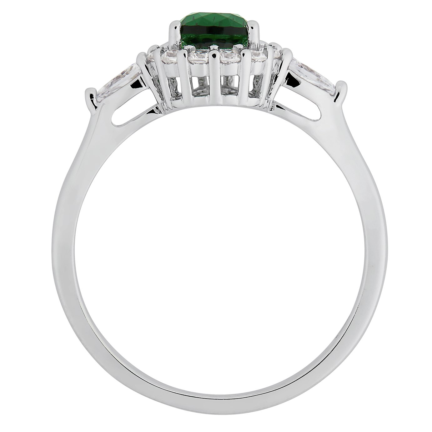 Revere Sterling Silver Emerald Colour & Clear Ring Review