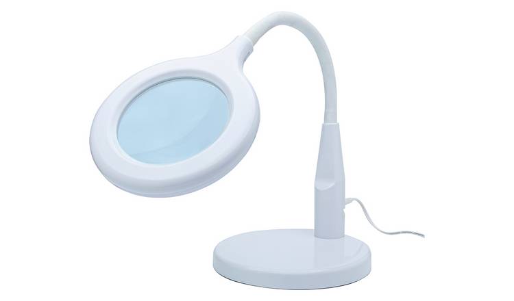 Lightcraft Compact LED Magnifier Desk Lamp - White