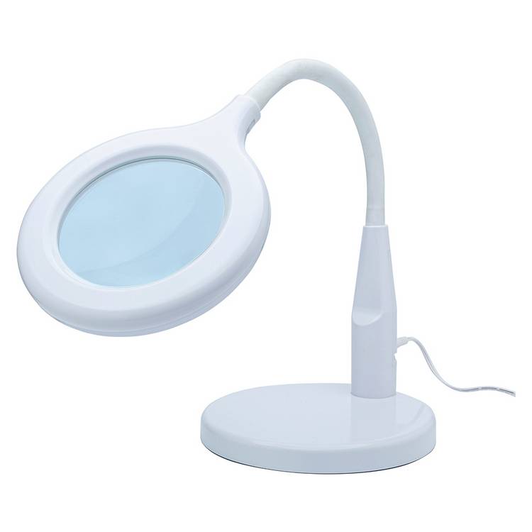 Lightcraft Compact LED Magnifier Desk Lamp - White 0