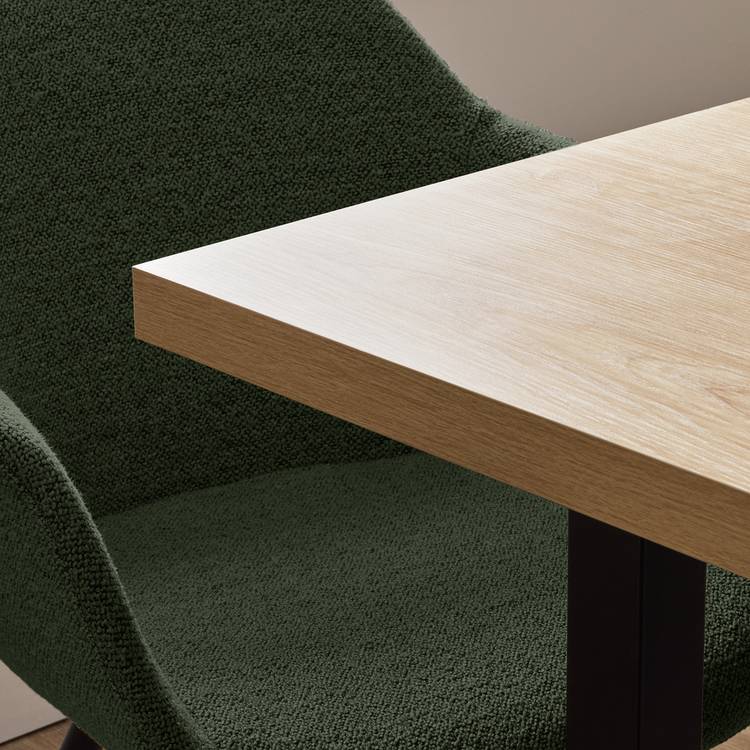 Habitat Zayn Birch Dining Table,2 Bench & 2 Green Chairs 0