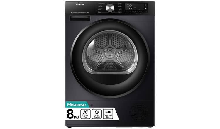 Hisense DH3S802BB3 8KG Heat Pump Tumble Dryer - Black