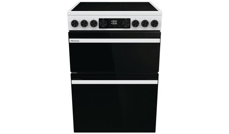 Hisense HDCEC6C20W Double Oven Electric Cooker - White 