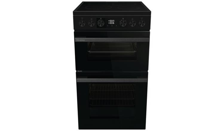 Hisense HDCEC5C10B Double Oven Electric Cooker - Black 