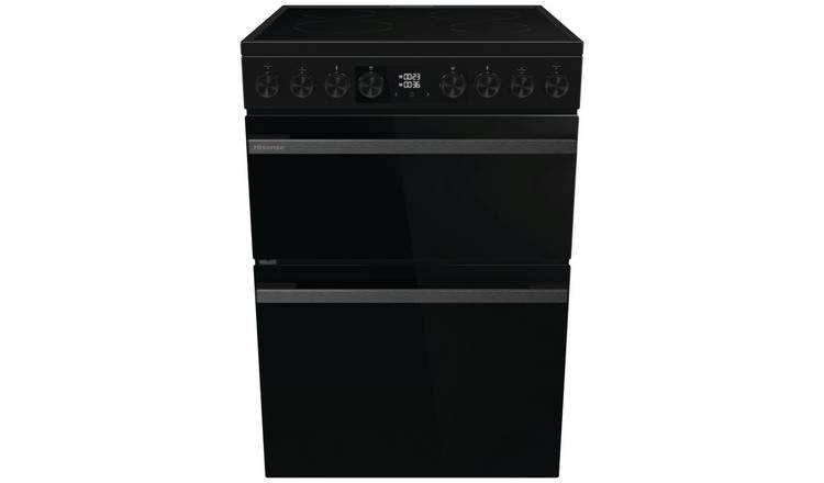 Hisense HDCEC6C20B Double Oven Electric Cooker - Black 