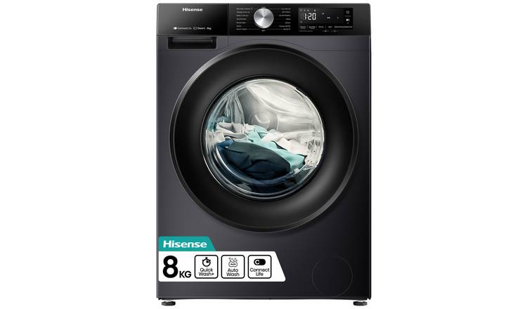 Hisense 3S Series WF3S8043BB3 WiFi 8kg Washing Machine-Black