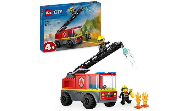 LEGO City Fire Engine with Ladder, Firefighter Toy 60463