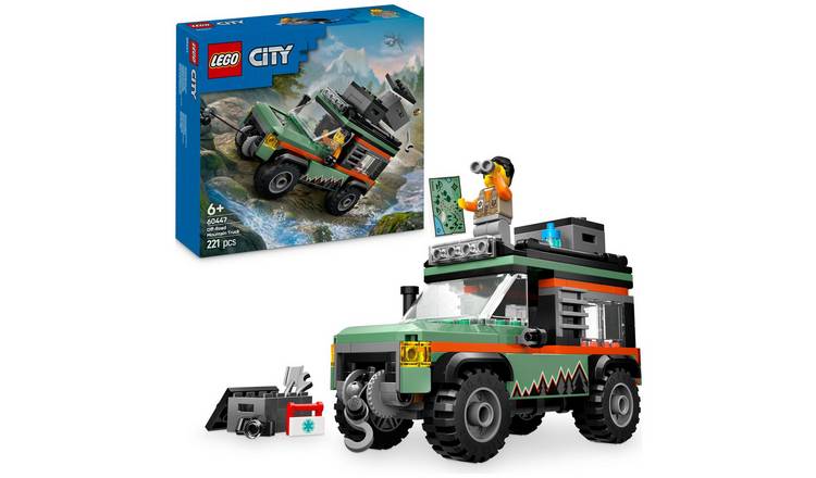 LEGO City Off-Road 4x4 Mountain Truck, Toy Vehicle Set 60447