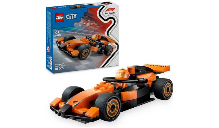 LEGO City F1 Driver with McLaren Race Car Toy Playset 60442