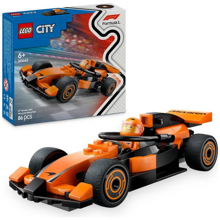 LEGO City F1 Driver with McLaren Race Car Toy Playset 60442 0