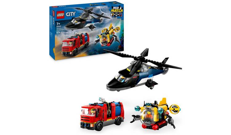 LEGO City Helicopter, Fire Engine & Submarine Remix 60462