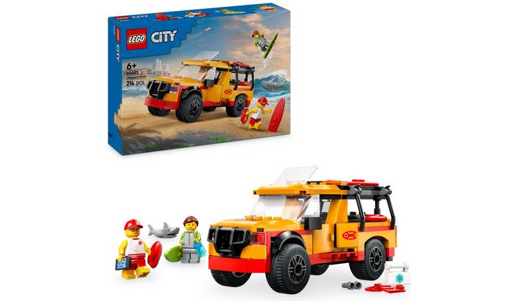 LEGO City Lifeguard Beach Rescue Truck & Shark Toys 60453