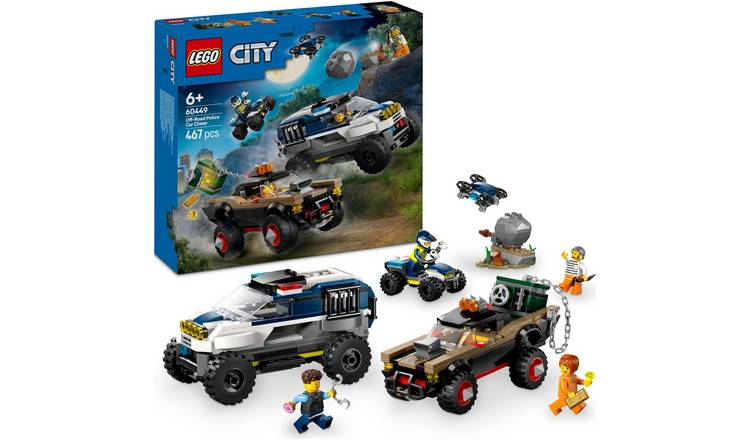 LEGO City Off-Road Police Car Chase, Building Toy Set 60449